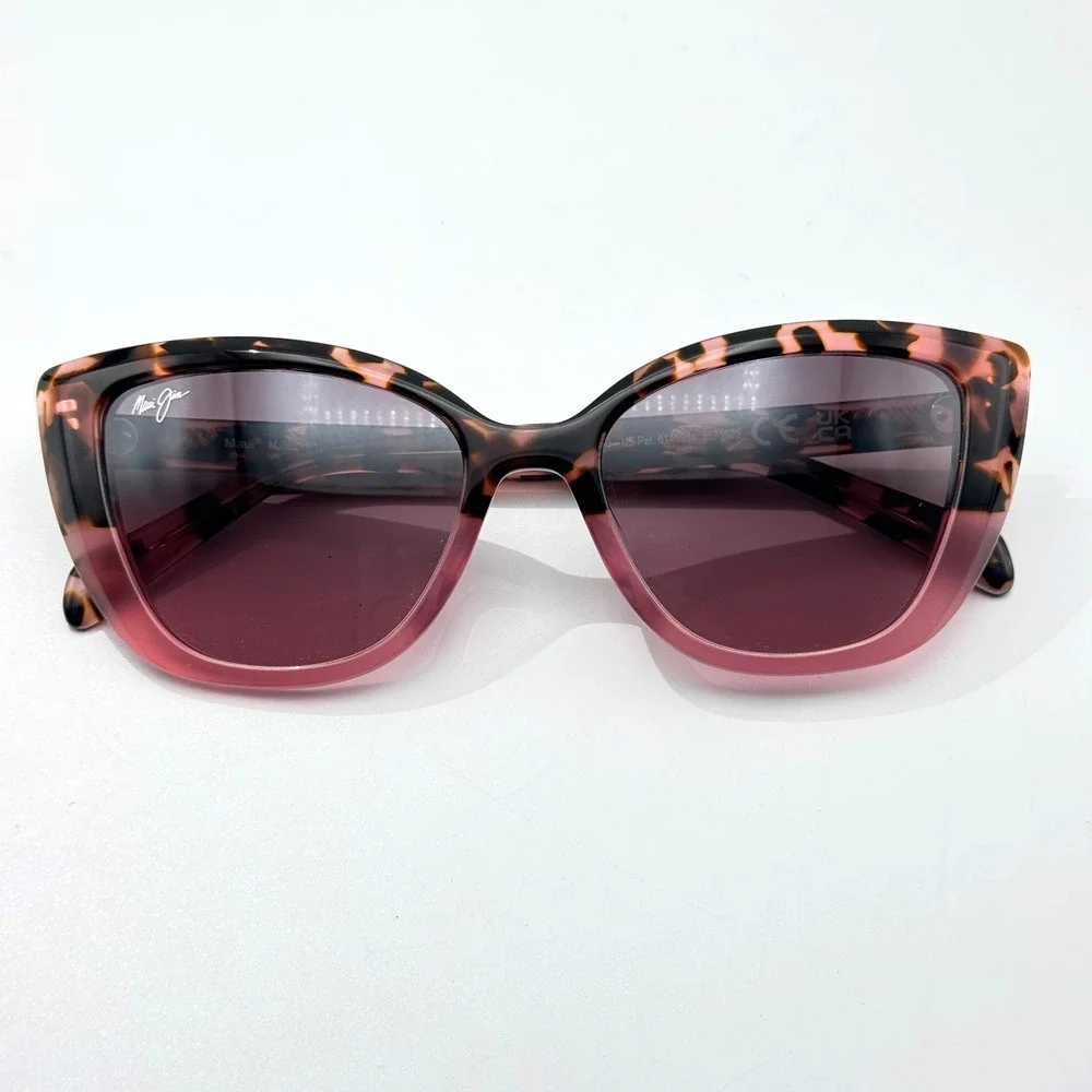 Maui Jim Sunglasses Blossom STG-SG MJ892-09 Pink Havana Cat Eye Polarized 54mm